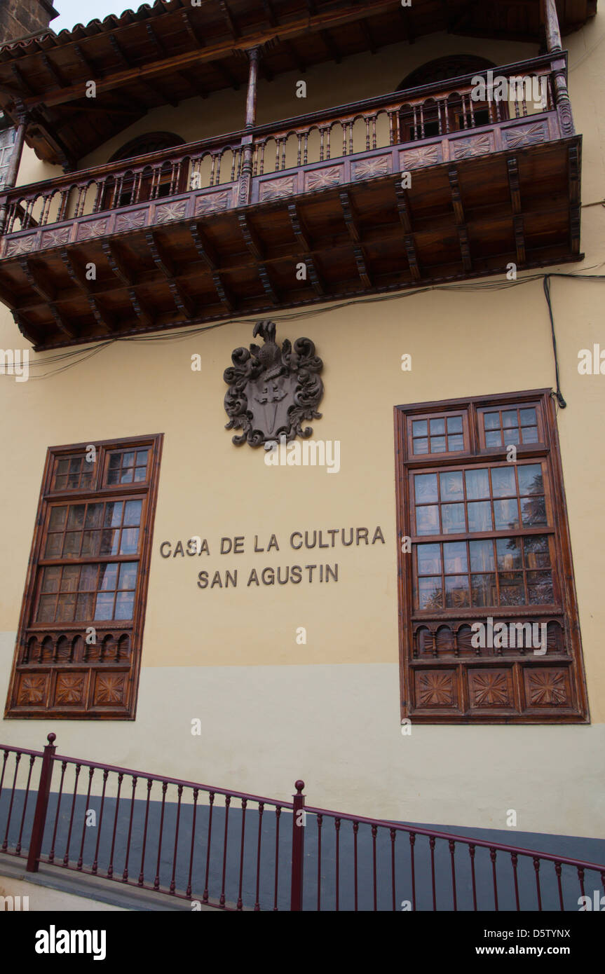 Maison de la culture de San Agustin en ville de La Orotava Tenerife Îles Canaries Espagne Europe Banque D'Images