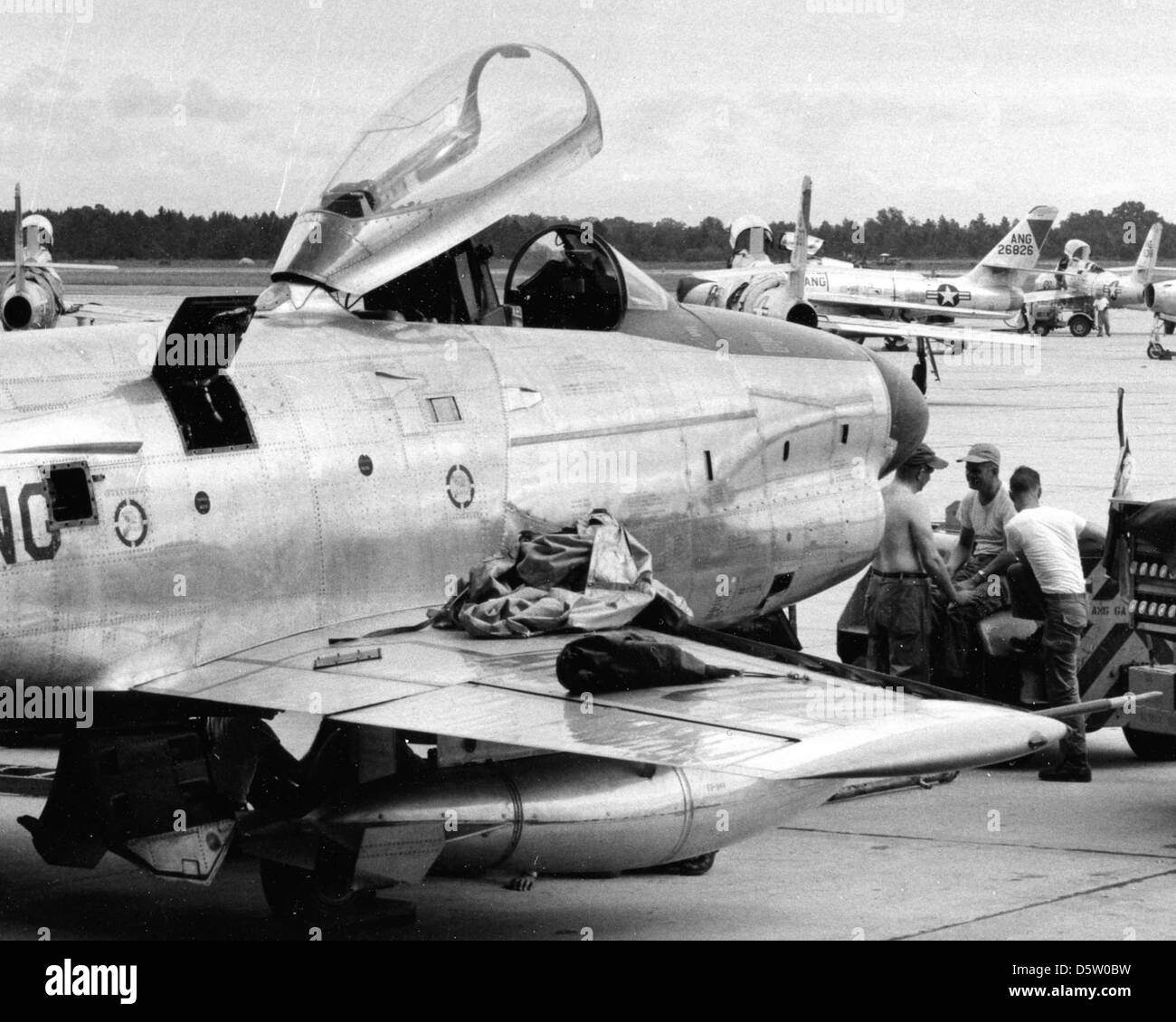 North American F-86L 'Sabre' Chien du 146e FIS, PA-ANG (Pittsburg). Banque D'Images