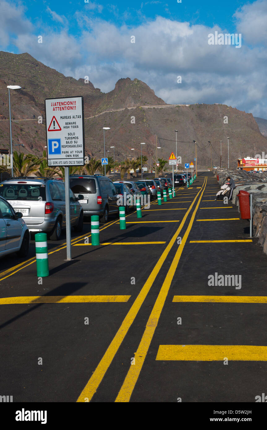 Boulevard du bord de mer en face de la ville de San Andres Tenerife island les Îles Canaries Espagne Europe Banque D'Images