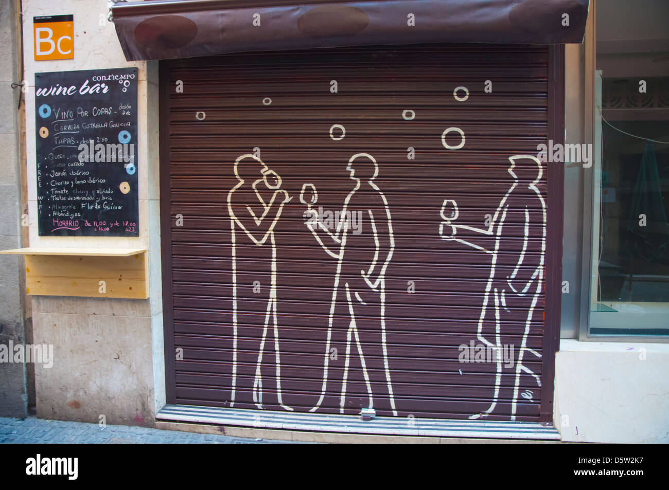 Bar à vin fermé à l'extérieur de la ville de Santa Cruz Tenerife island les Îles Canaries Espagne Europe Banque D'Images