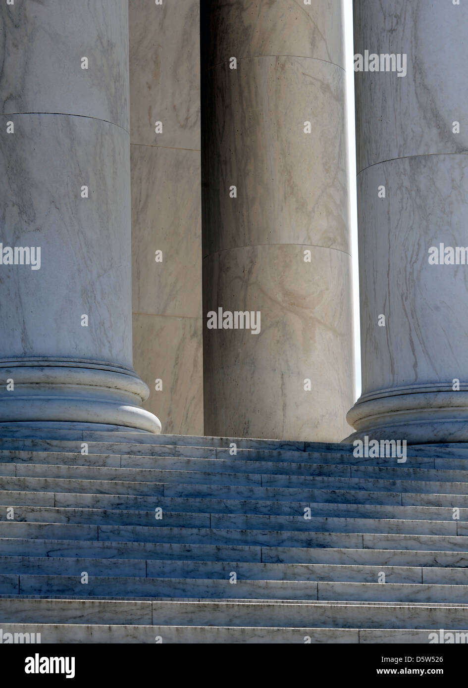 Piliers Le Thomas Jefferson Memorial un Memorial à Washington DC, piliers, colonnes, marches, père fondateur de l'Amérique, Banque D'Images