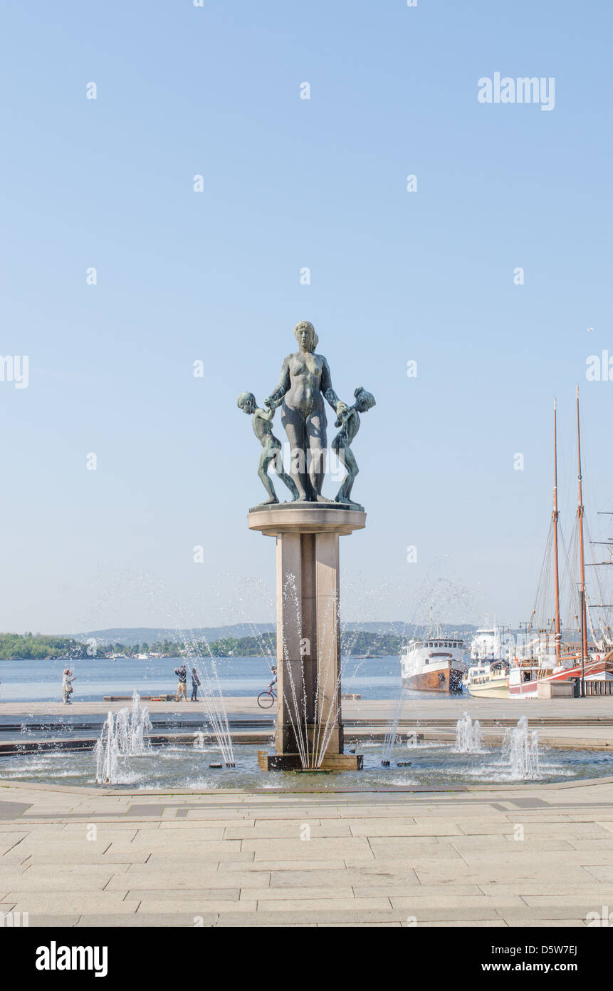 statue à oslo Banque D'Images