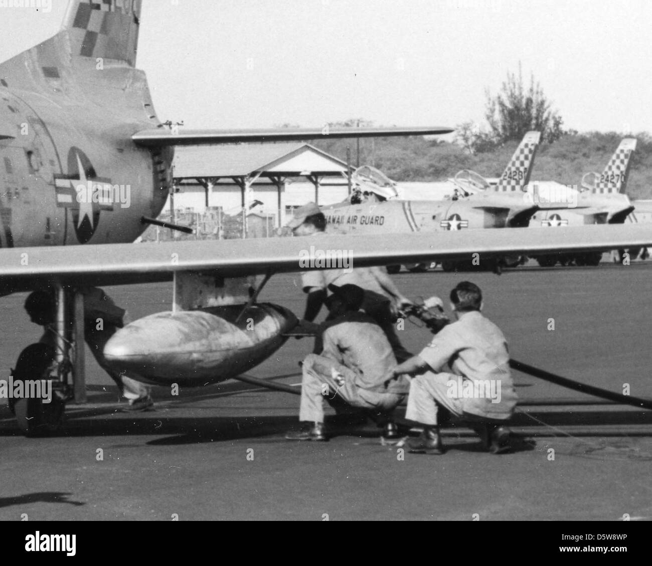 North American F-86L-50-NA 'Sabre' Chien de la 199th FIS, Hawaii-(ANG) Hickam. Banque D'Images