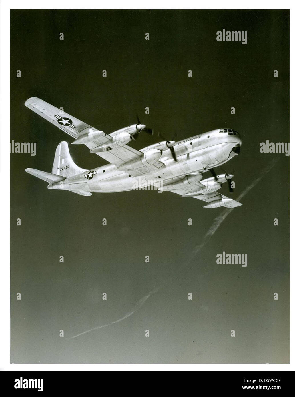 Boeing KC-97g-26 'tratofreighter' apparaît à la modification que yc-97J, banc d'essai volant pour p&w yt34-P-5 de biturbopropulseurs. à l'origine une tratocruiser «' pour la pan american airlines. Banque D'Images
