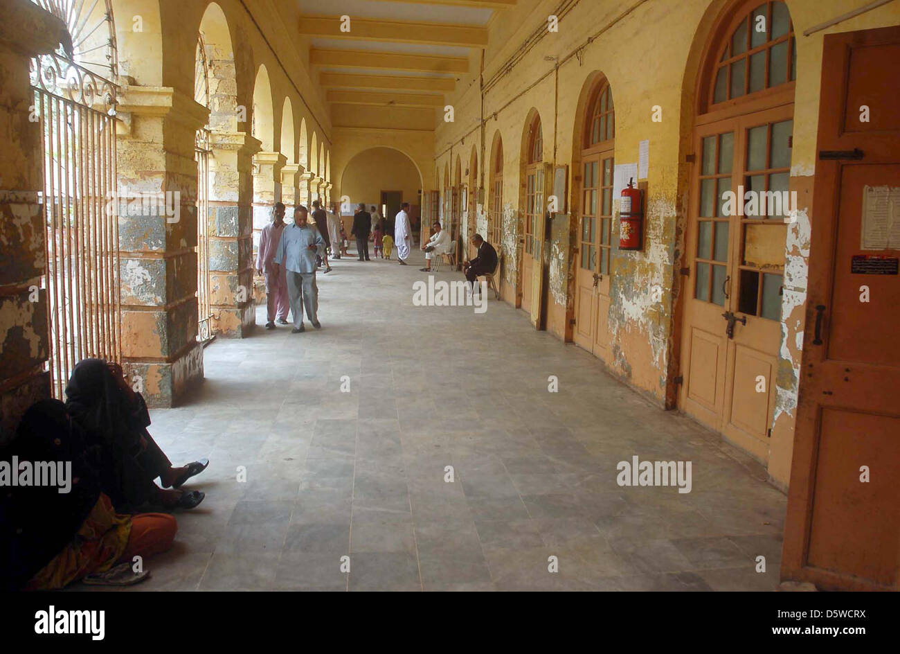 Les locaux de la cour de la ville vu que les avocats desolated boycotter en justice durant la Grève appelée par le Sind Bar Council contre brûlés vifs dans l'incident de Tahir Plaza, à Karachi. Banque D'Images