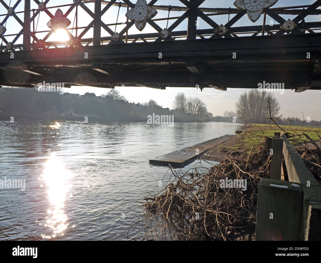 Burton on Trent Bridge Ferry Banque D'Images