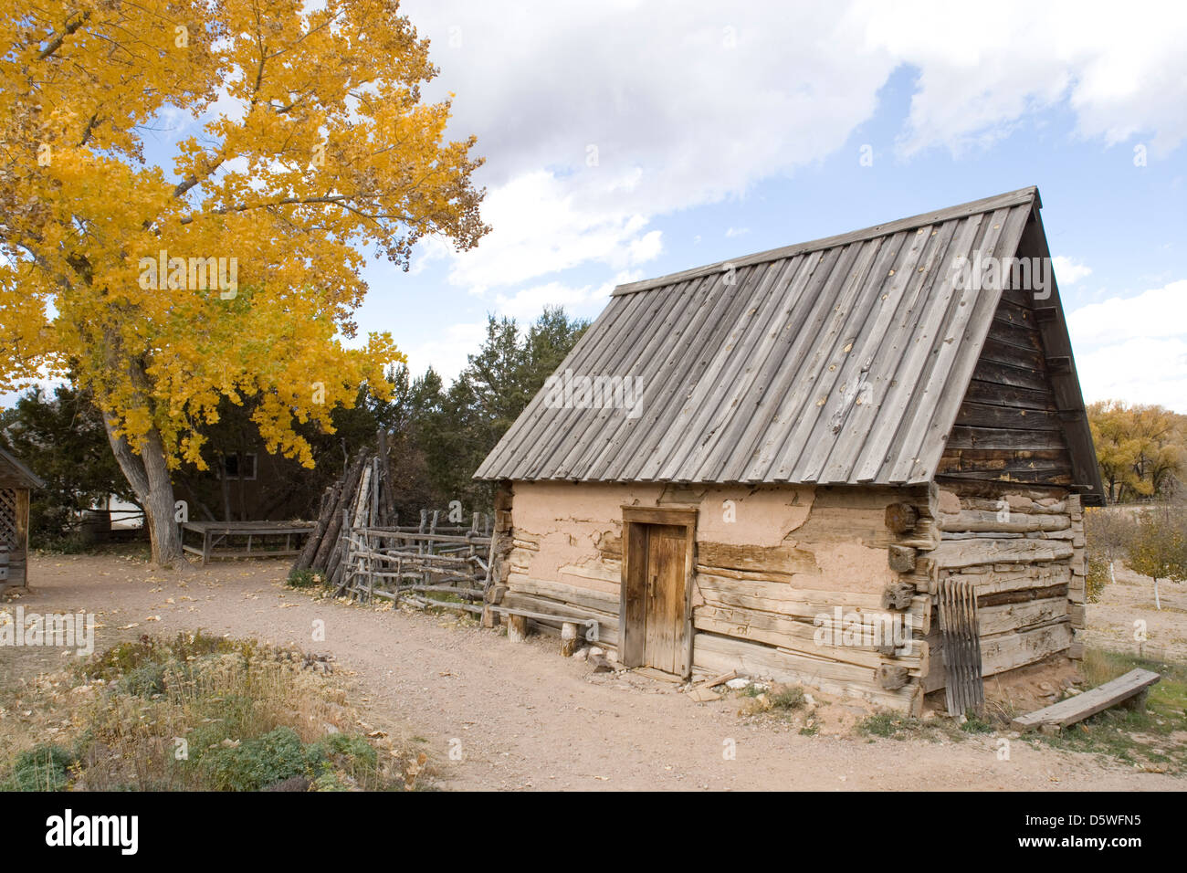 El Rancho de las Golondrinas - la maison de grand-mère Banque D'Images