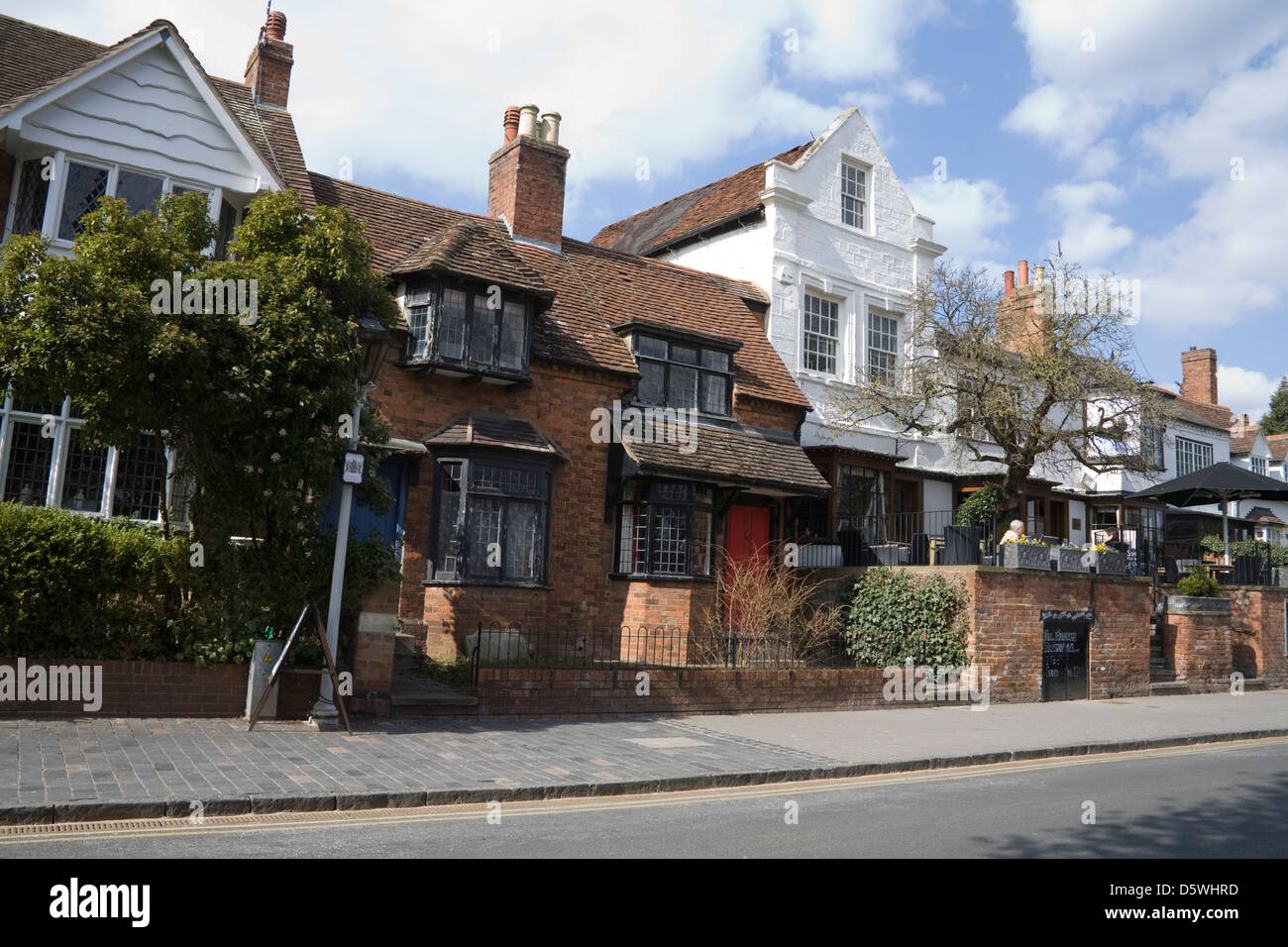 Stratford Upon Avon Warwickshire Angleterre Canard Sale Black Swan restaurant sur Waterside Banque D'Images