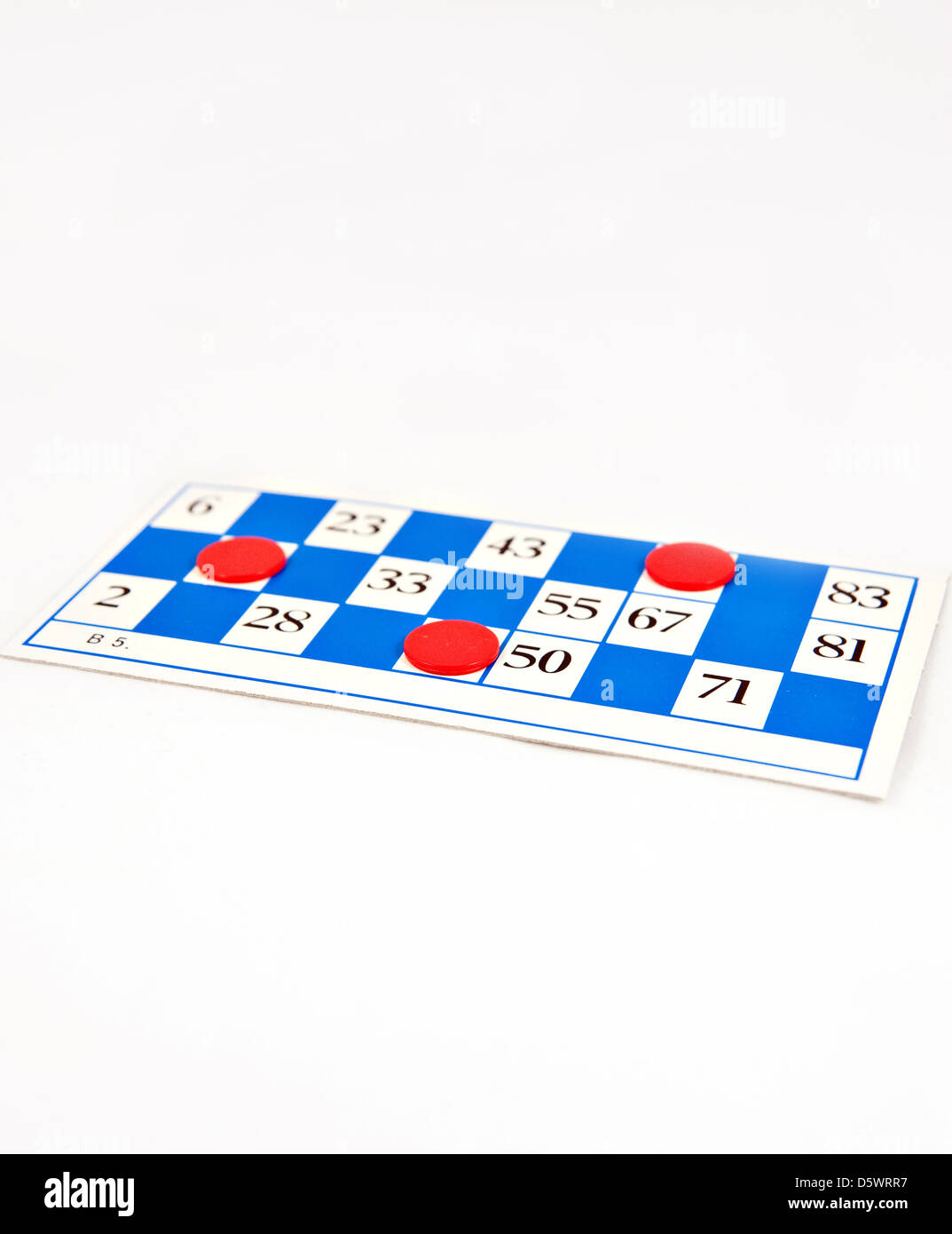 Un amusant jeu de Bingo card isolé sur fond blanc Banque D'Images