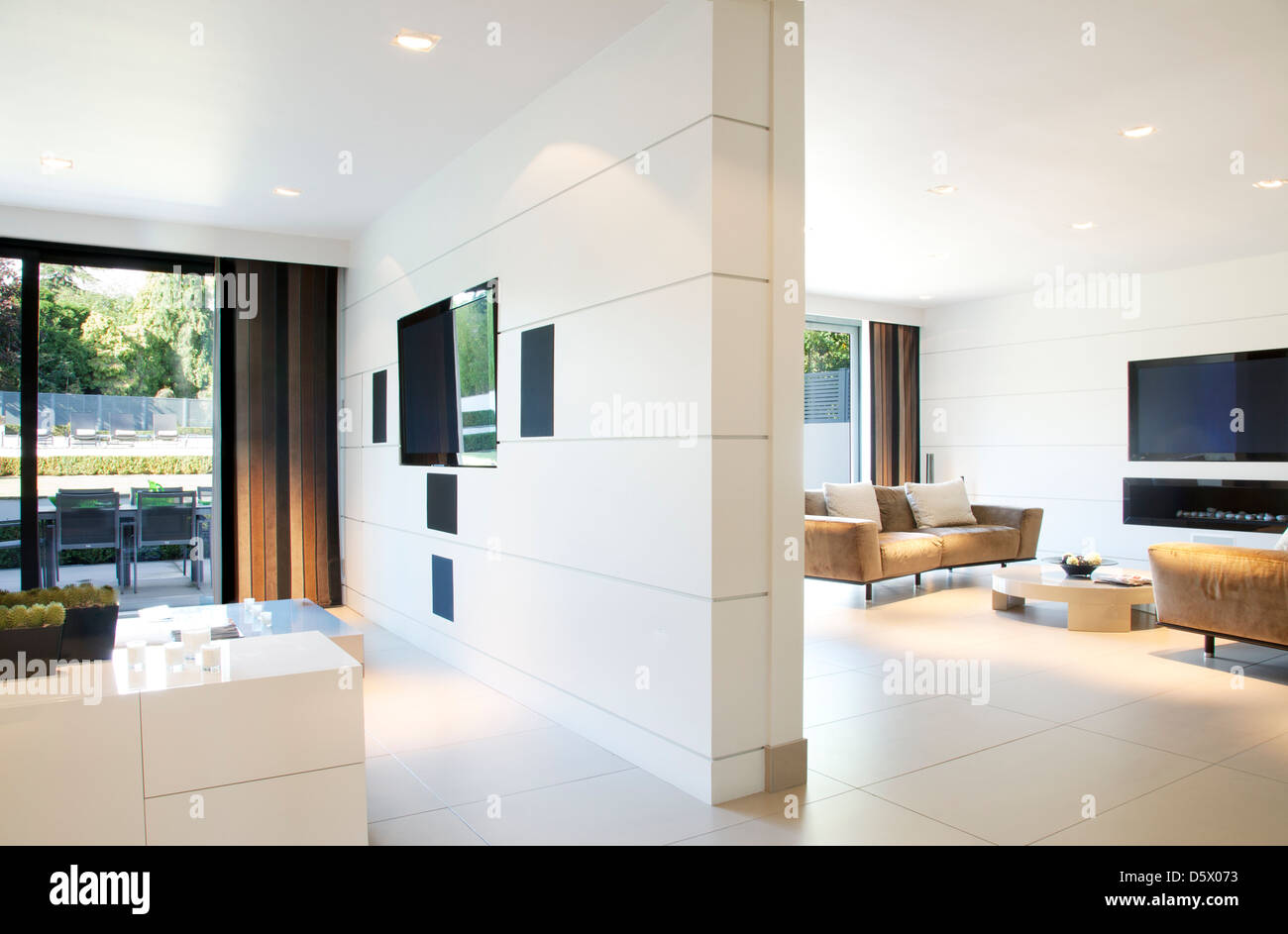 Mur de division of modern home Banque D'Images