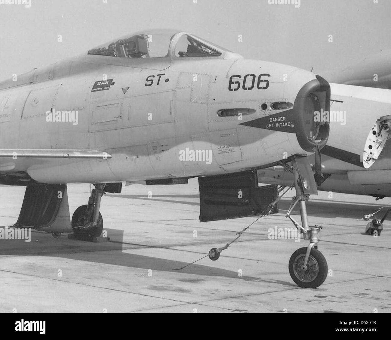 North American FJ-4B Fury' 'NARC avion à Patuxent River NAS, MD. Banque D'Images