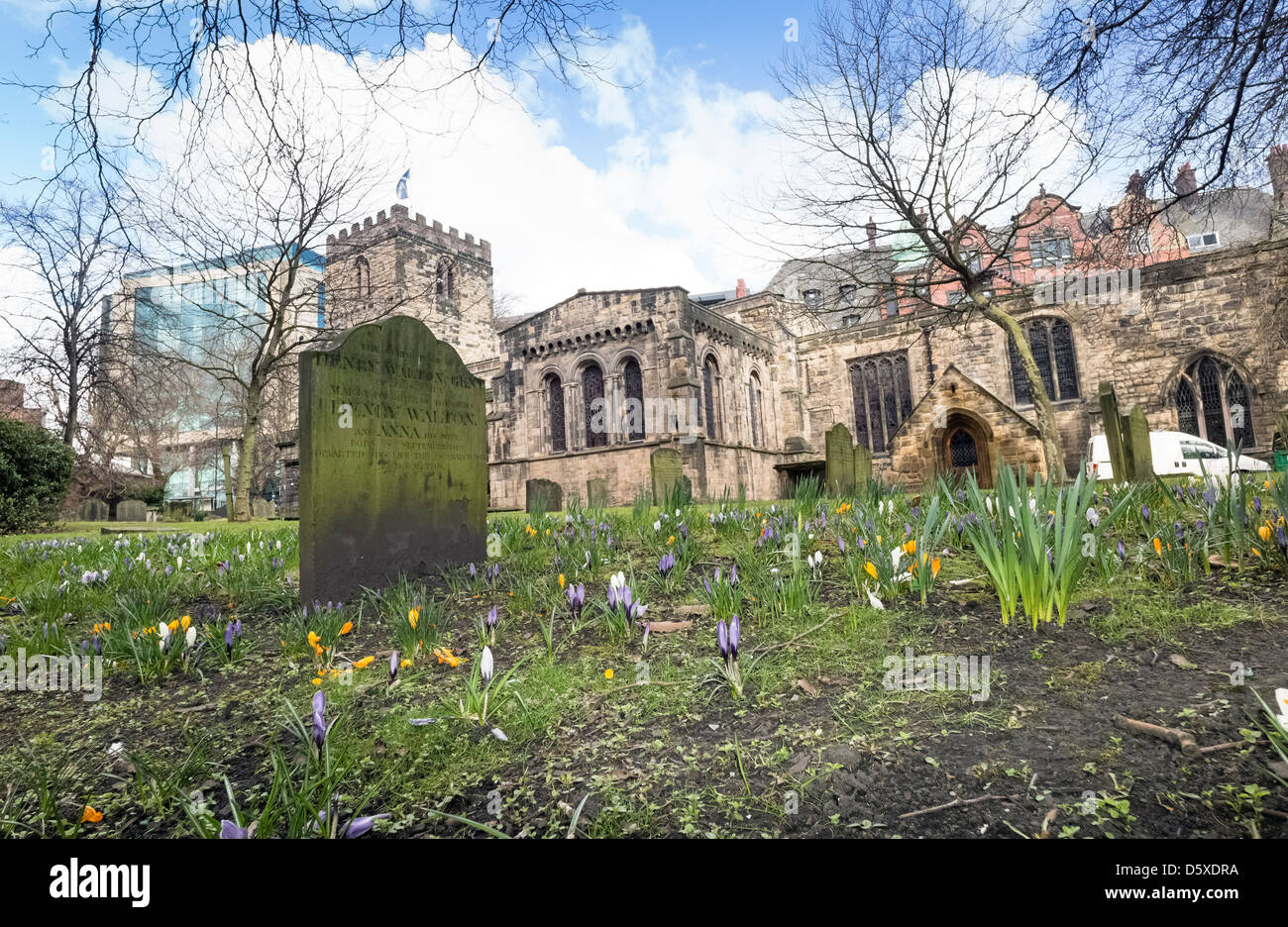 L'église paroissiale de St Andrew, un 12e siècle église paroissiale 1 Grad énumérés à Newcastle upon Tyne. Banque D'Images