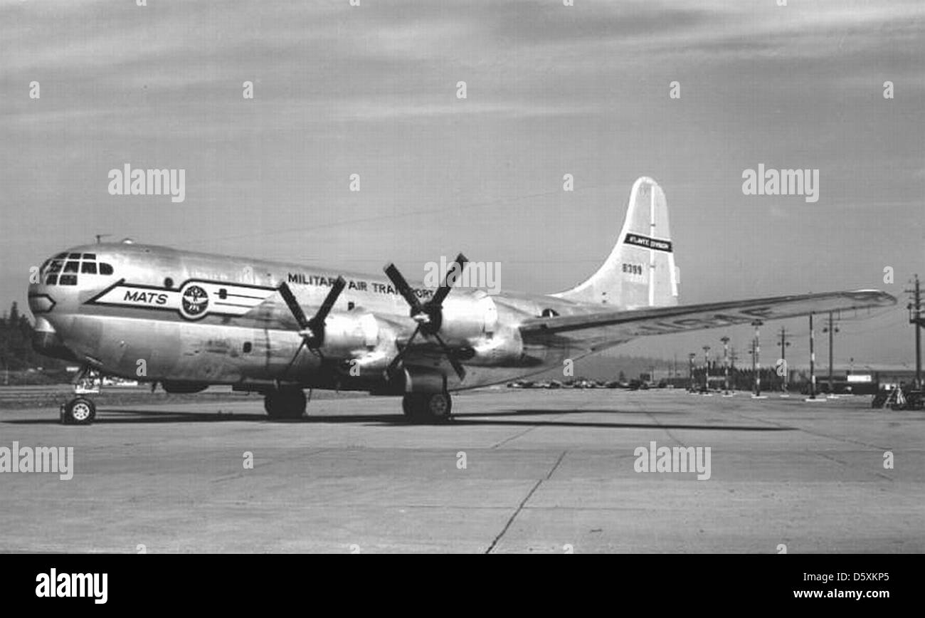 Boeing C-97A 'tratofreighter", Division de l'Atlantique est peint sur la queue. Banque D'Images