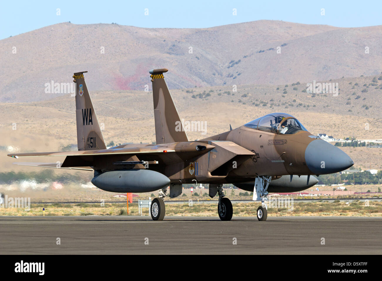 F-15 Eagle de la 57ème adversaire Tactics Group basé à Nellis AFB. Banque D'Images