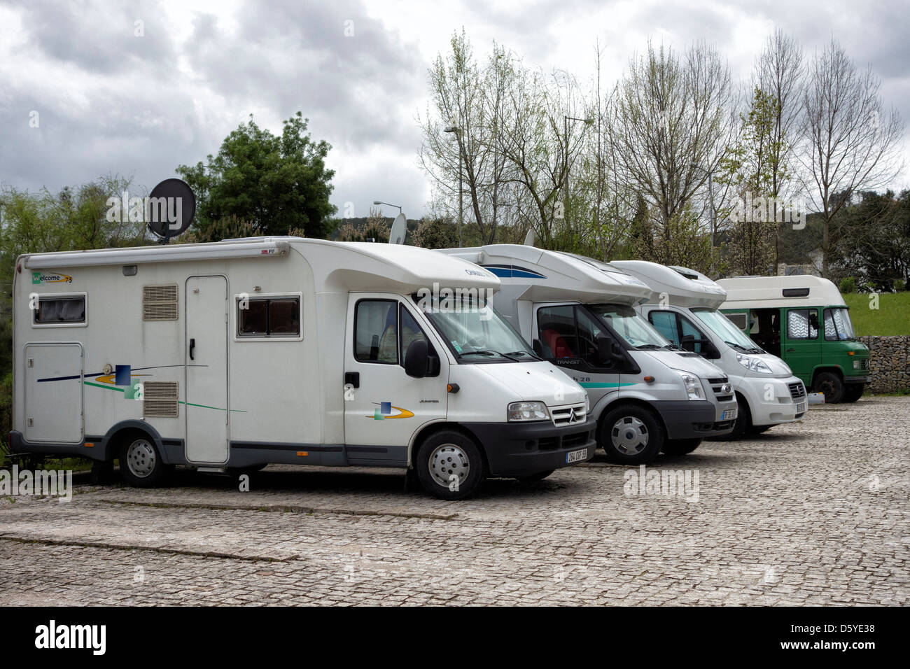 Camping-car en stationnement Banque D'Images