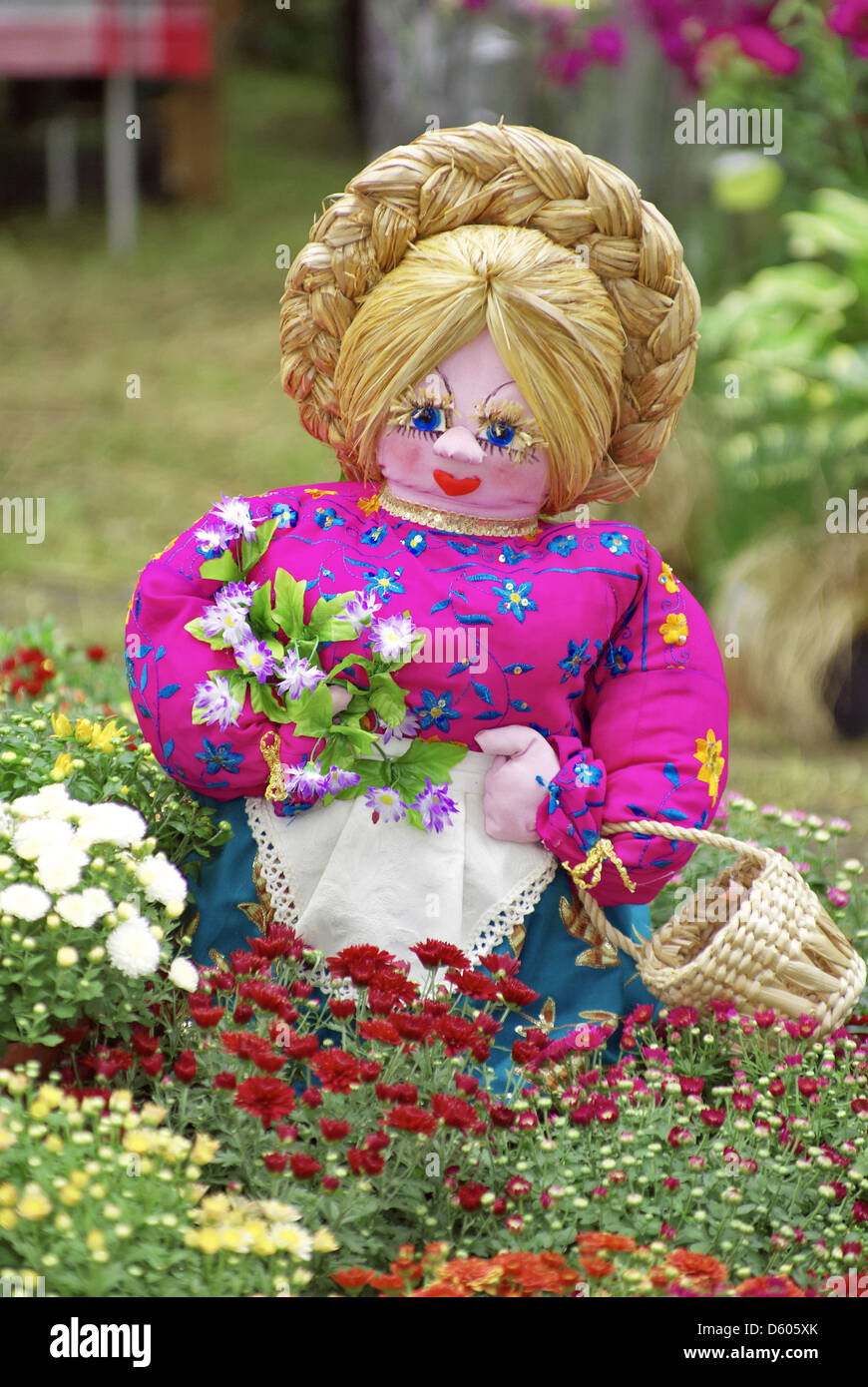 Des fleurs de jardin doll Banque D'Images