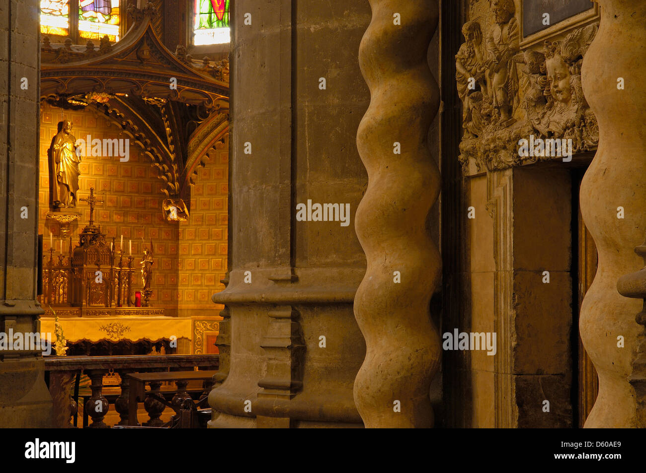 Auch, Gers, France, Europe, la cathédrale Saint Mary Banque D'Images