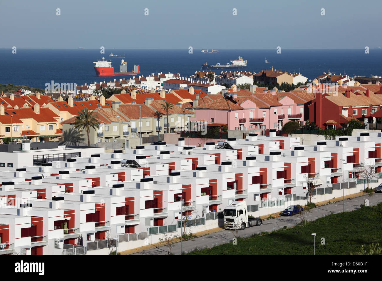 L'urbanisation à Algeciras. Province de Cadiz, Andalousie Espagne Banque D'Images