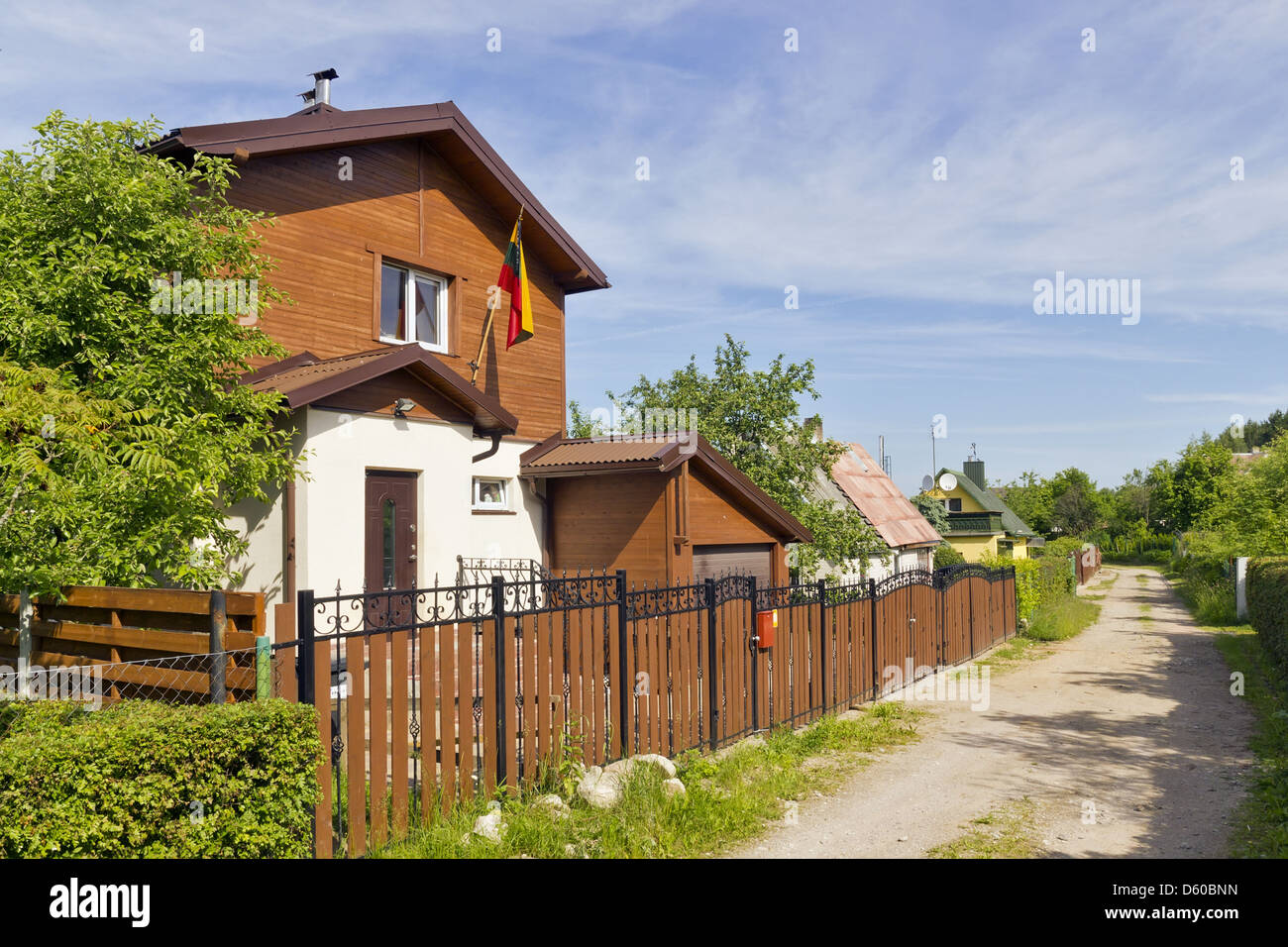 Summer village street Banque D'Images