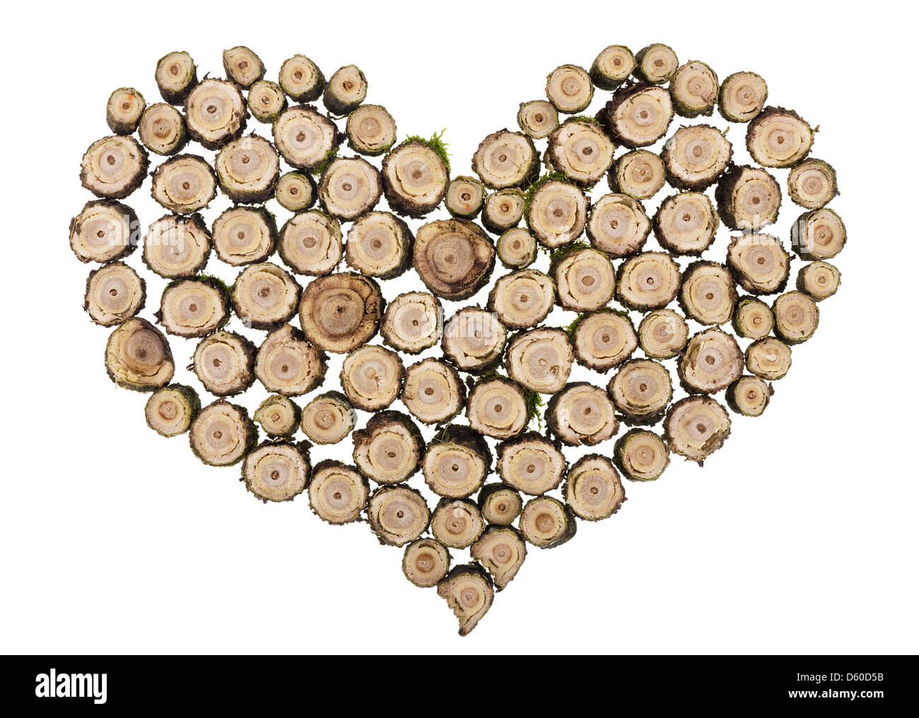 Coeur en bois concept Banque D'Images
