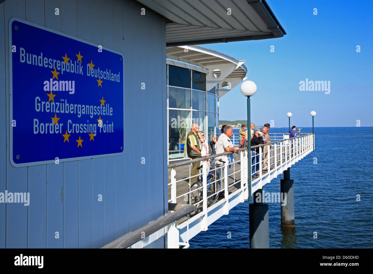 Port d'Heringsdorf, Usedom Island, Mecklembourg Poméranie occidentale, Allemagne Banque D'Images