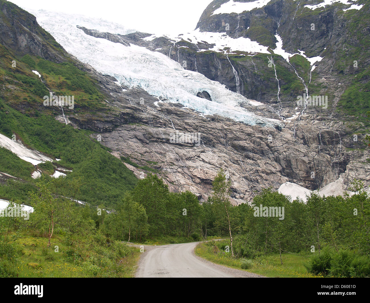 Le glacier Boyabreen, Norvège Banque D'Images