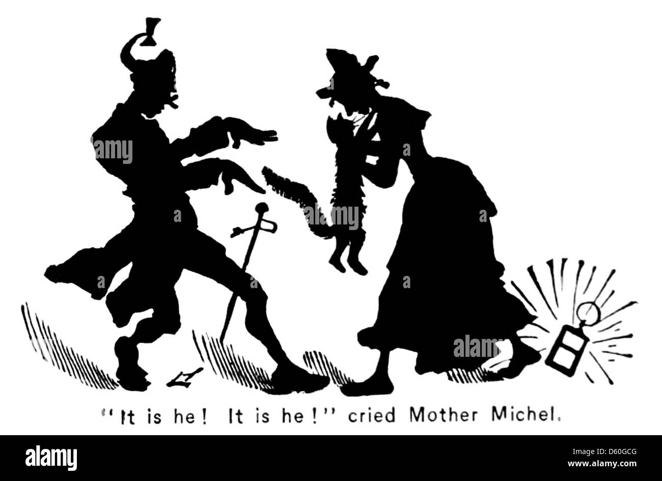 Une illustration tirée de 'The Story of a Cat' (1878), représentant une silhouette de chat simple mais frappante. L'image capture l'essence du personnage félin à travers l'art minimaliste, une représentation classique des styles d'illustration de l'époque victorienne. Banque D'Images