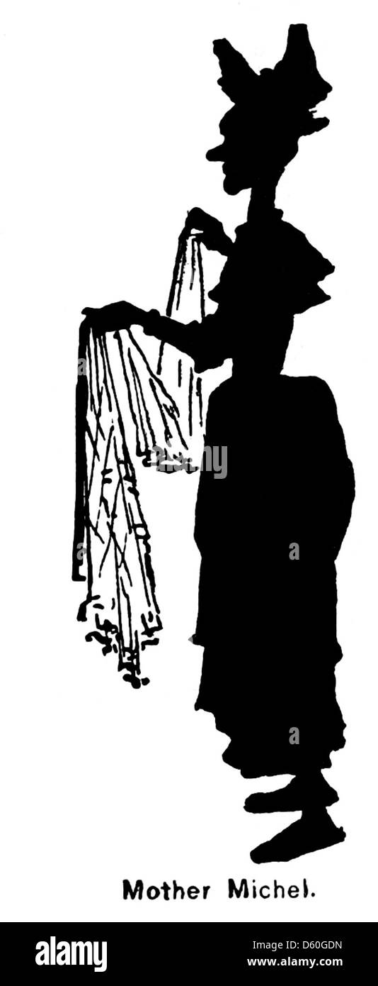 Une illustration tirée de 'The Story of a Cat' (1878), montrant une silhouette simple et élégante d'un chat. L'image met en valeur la forme féline emblématique en noir et blanc, capturant la grâce et le mystère souvent associés aux chats dans la littérature et dans le passé Banque D'Images