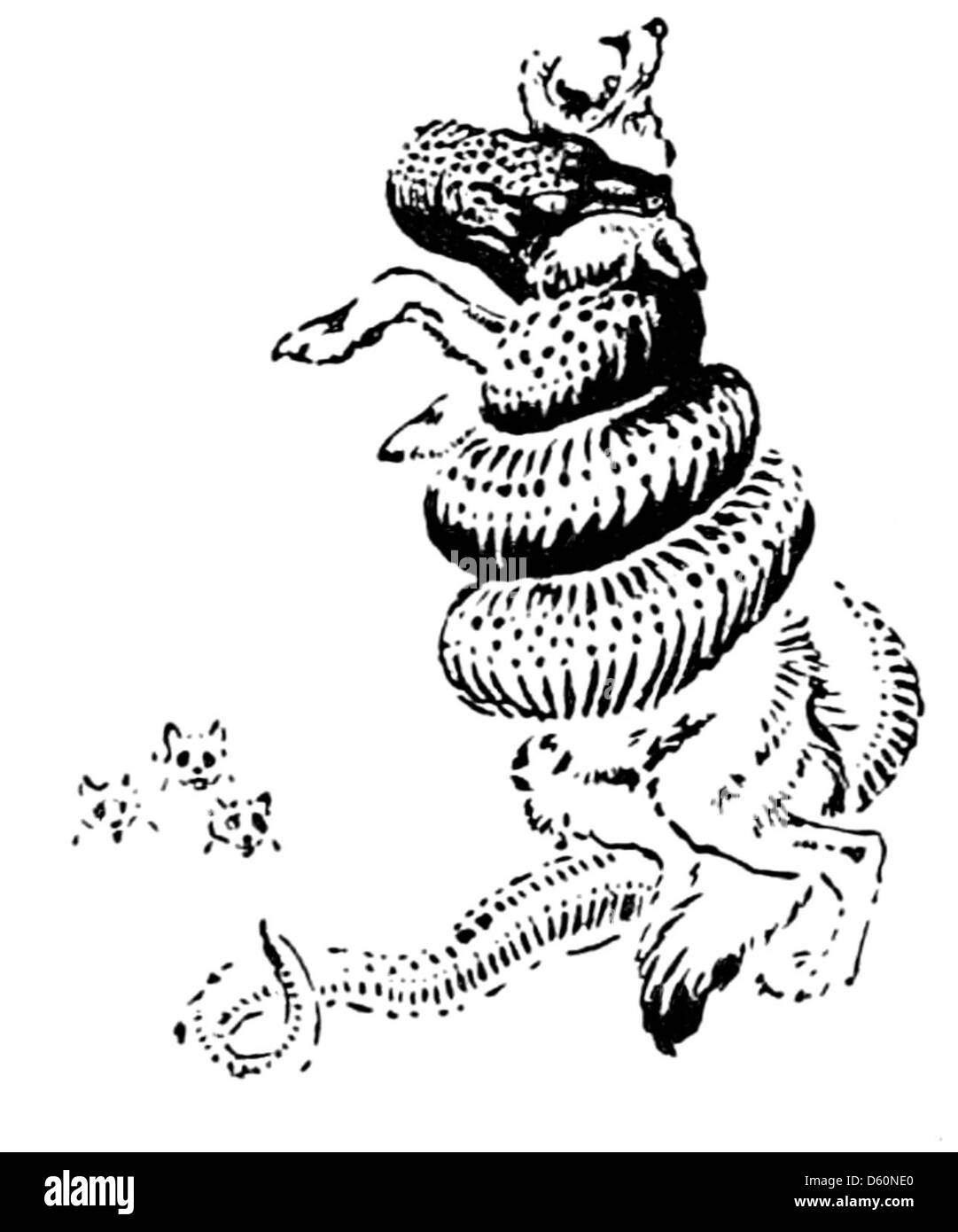 Animal Heroes comprend des histoires notables d'animaux comme des serpents et des loups, qui ont fait preuve d'une bravoure et d'une intelligence remarquables dans diverses situations, soulignant l'héroïsme trouvé dans le règne animal. Banque D'Images