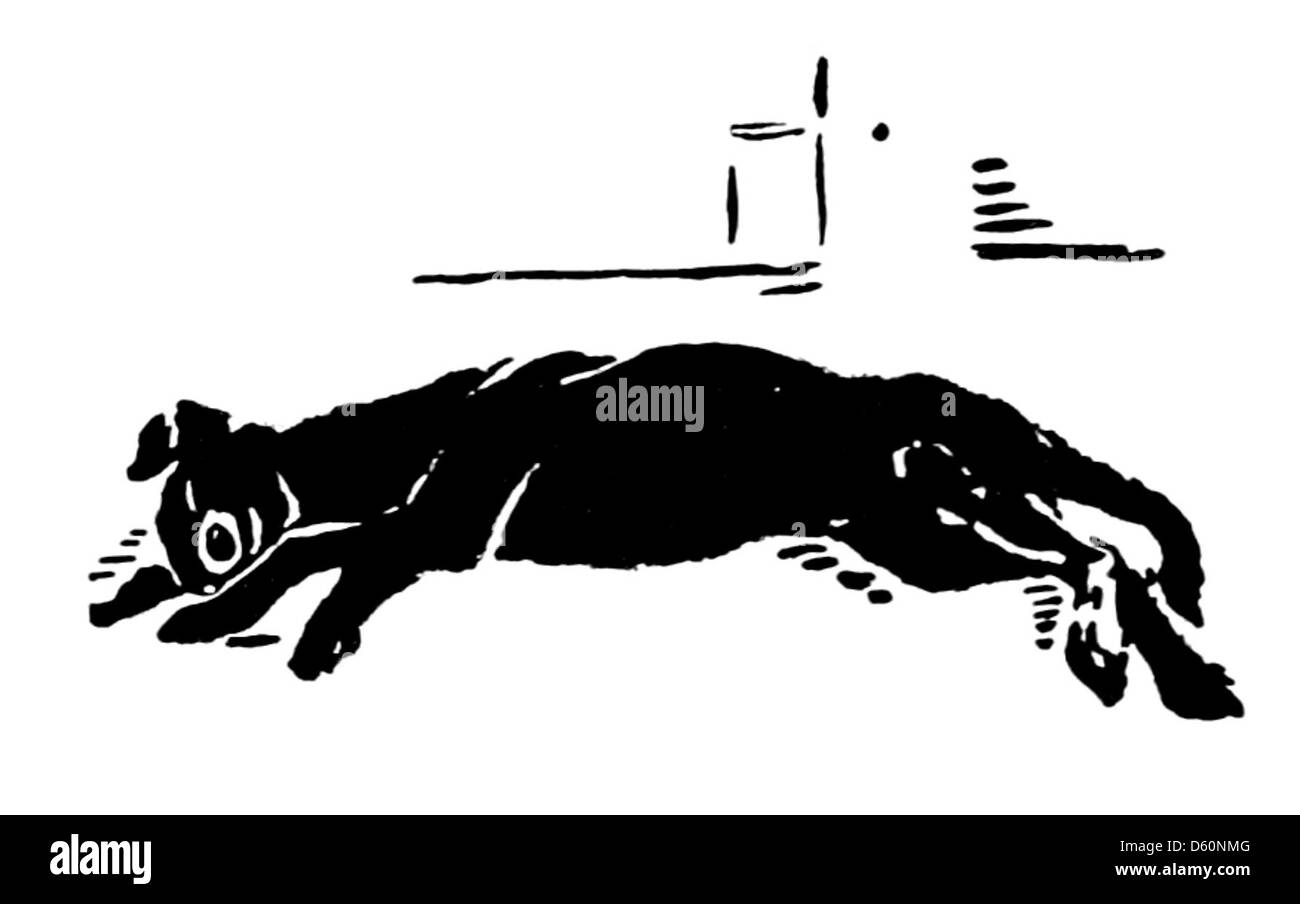 Illustration tirée du livre 'animal Heroes', représentant un chien comme un personnage animal central, symbolisant la loyauté et la bravoure dans la narration animale. Banque D'Images