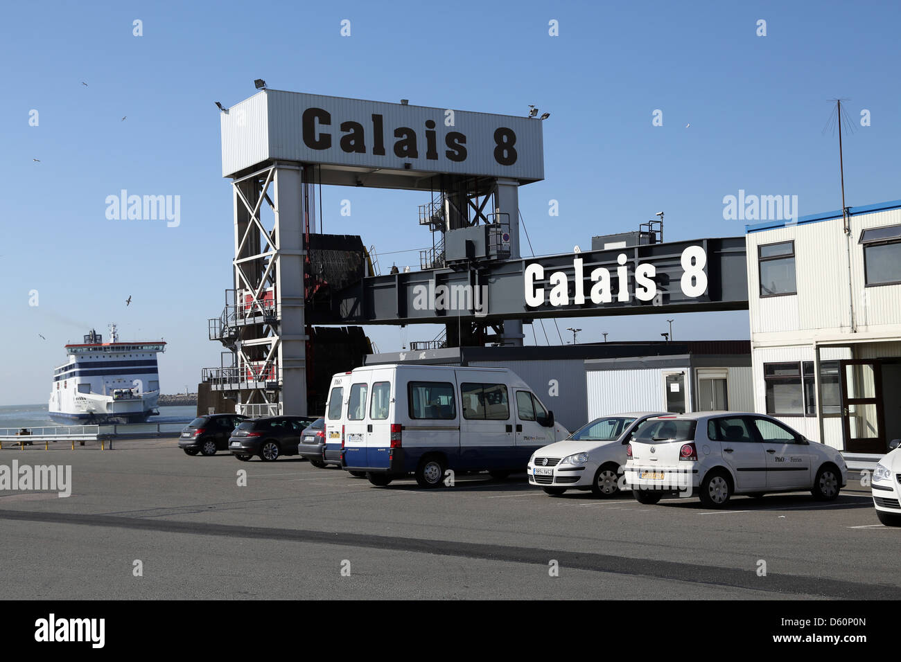 Le Terminal de Ferry dock Calais France Banque D'Images