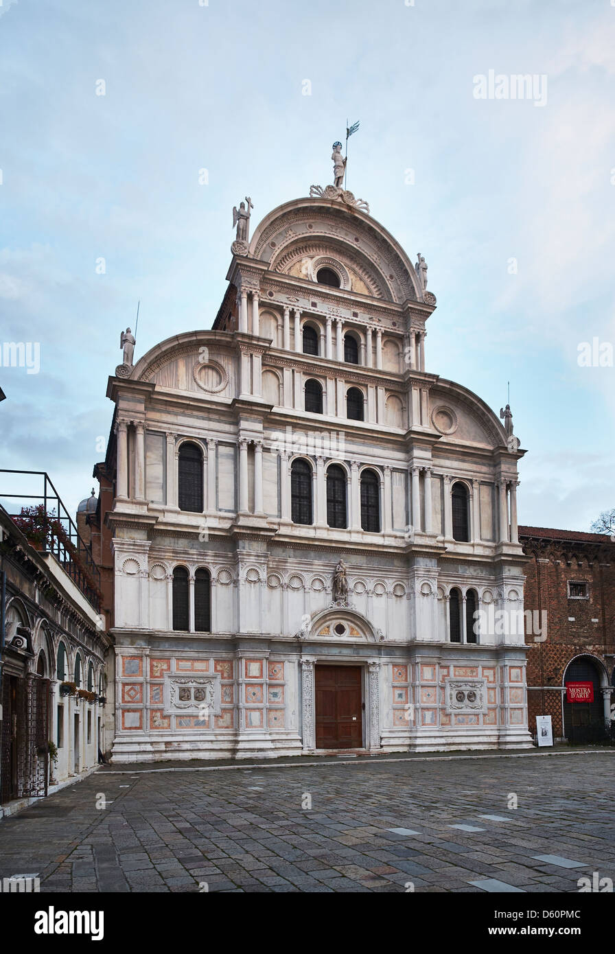 L'église San Zaccaria à Venise, façade par Antonio Gambello et Mauro Codussi Banque D'Images