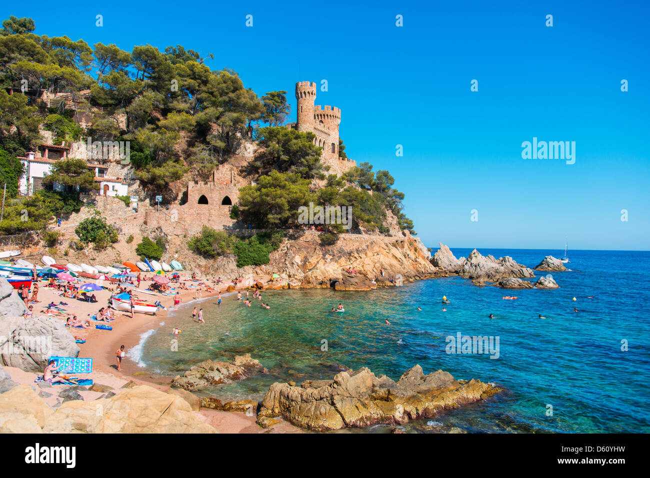 Plage de Lloret de Mar Banque D'Images