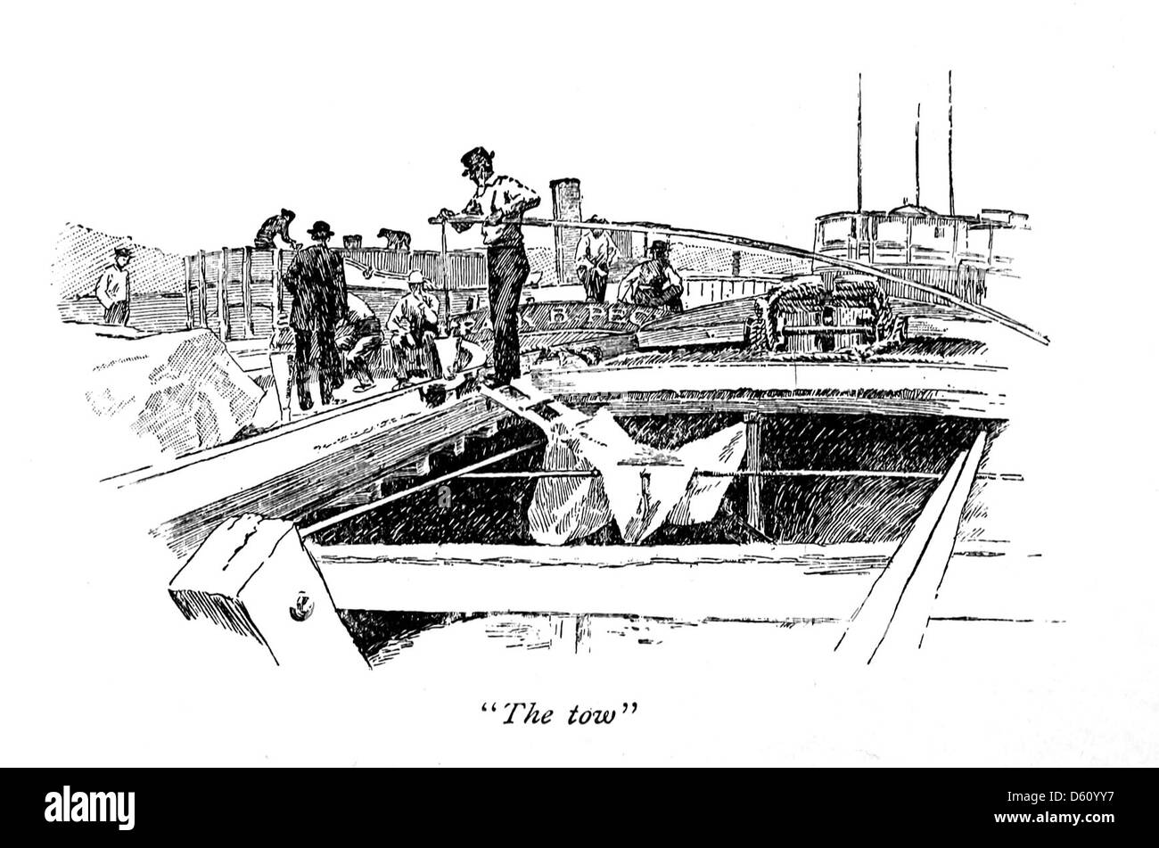 Une illustration de 1892 d'une excursion en canot en famille, capturant un moment de loisirs en plein air alors qu'ils naviguent dans une rivière ou un lac, reflétant les activités récréatives de la fin du XIXe siècle. Banque D'Images