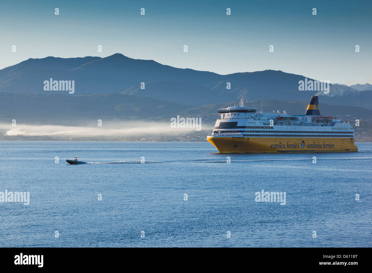 France, Corse, Ajaccio, Corse ferry Banque D'Images