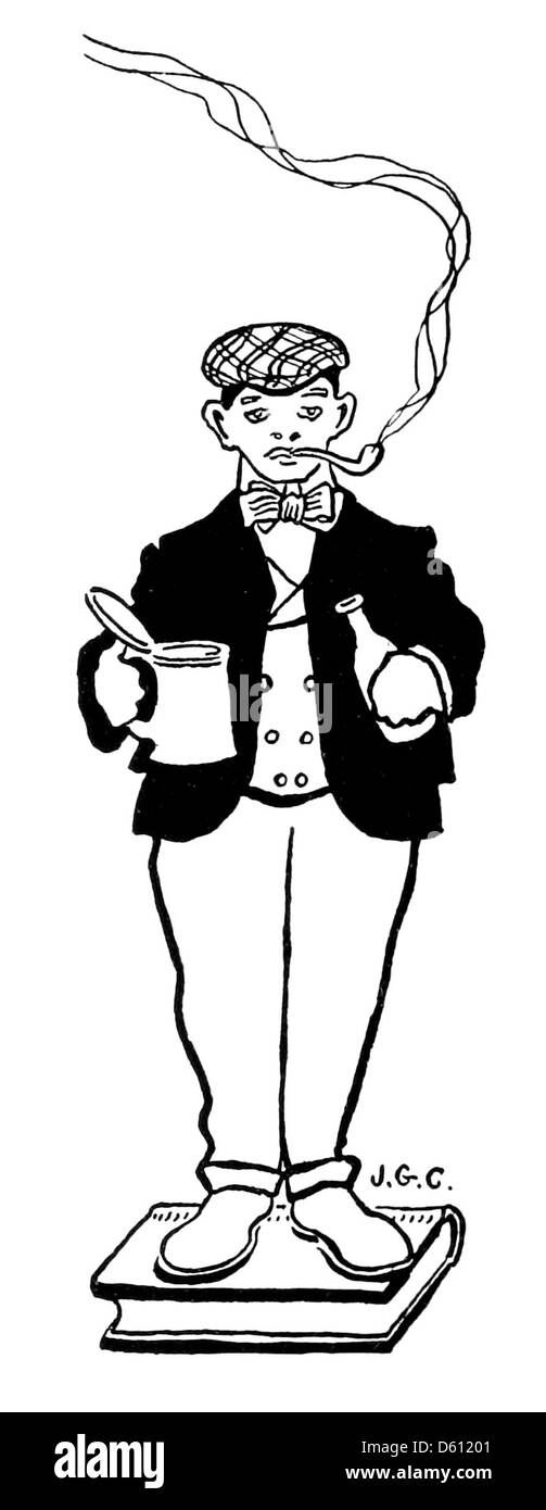 Une photographie historique de 1902 montrant des étudiants de l'Université Harvard engagés dans des activités de détente, y compris fumer des pipes. L'image capture l'atmosphère académique de l'époque. Banque D'Images