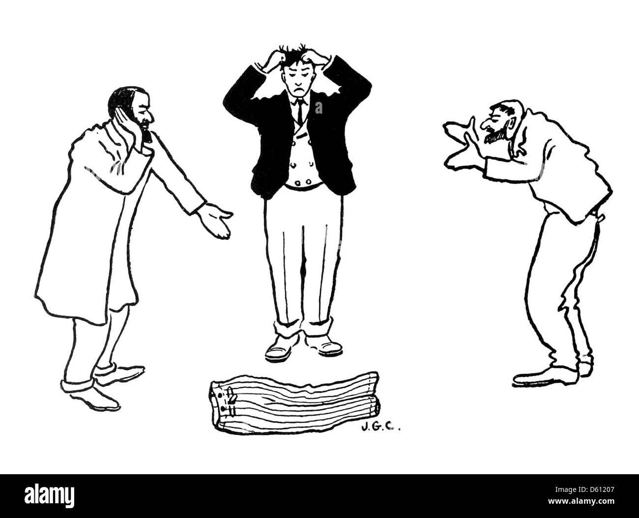 Une illustration de 1902 intitulée « A Harvard Alphabet », probablement créée à des fins éducatives, mettant en vedette les lettres de l'alphabet associées à des images ou des termes liés à l'Université Harvard. L'image offre un regard ludique et instructif sur l'histoire et les symboles de l'université au début du XXe siècle. Banque D'Images