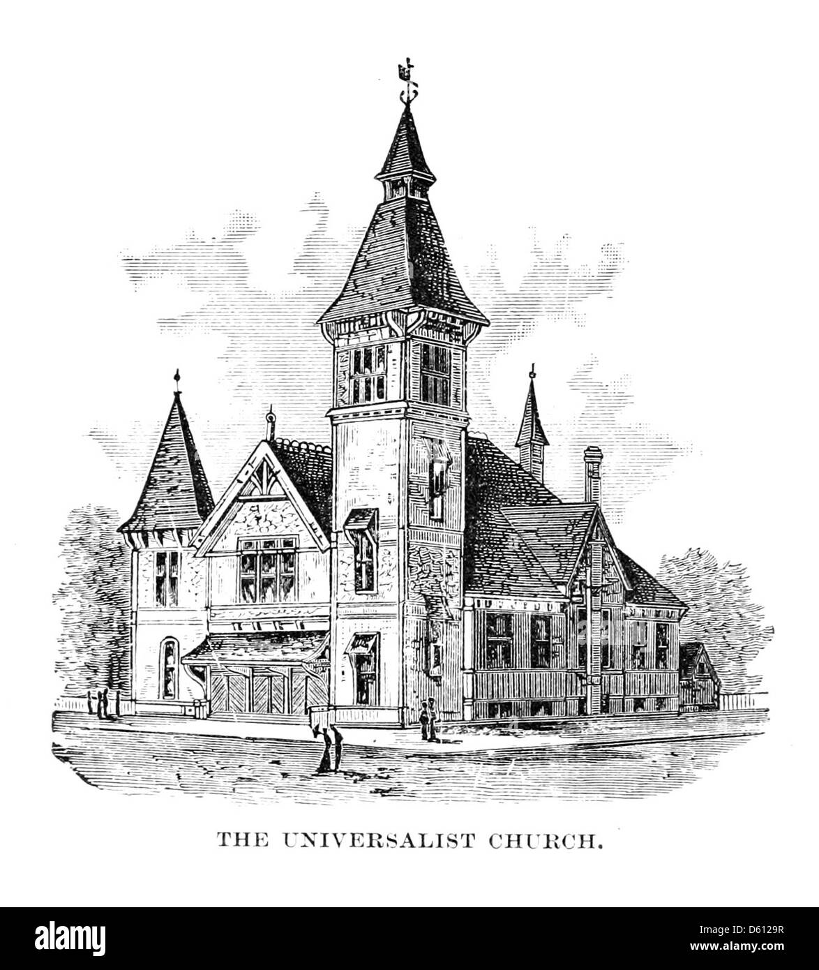 Cette image est de la publication de 1881 'A Guide to Marblehead', fournissant des descriptions détaillées de Marblehead, Massachusetts. Le guide comprend des informations historiques, des monuments locaux et des aperçus culturels, en se concentrant sur l'importance de la ville en tant que port maritime et son rôle dans l'histoire américaine. Banque D'Images