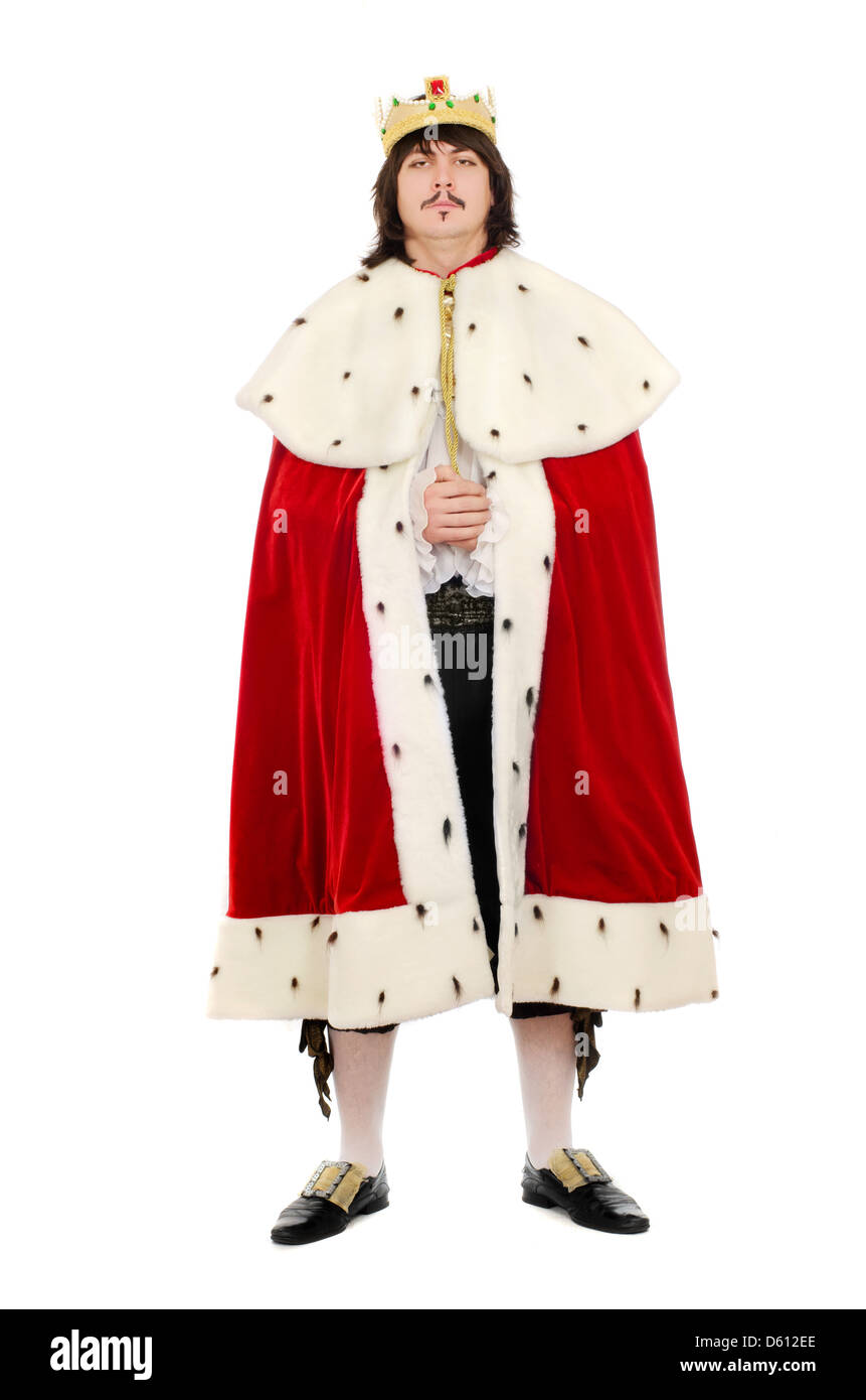 Jeune homme dans le costume royal Banque D'Images