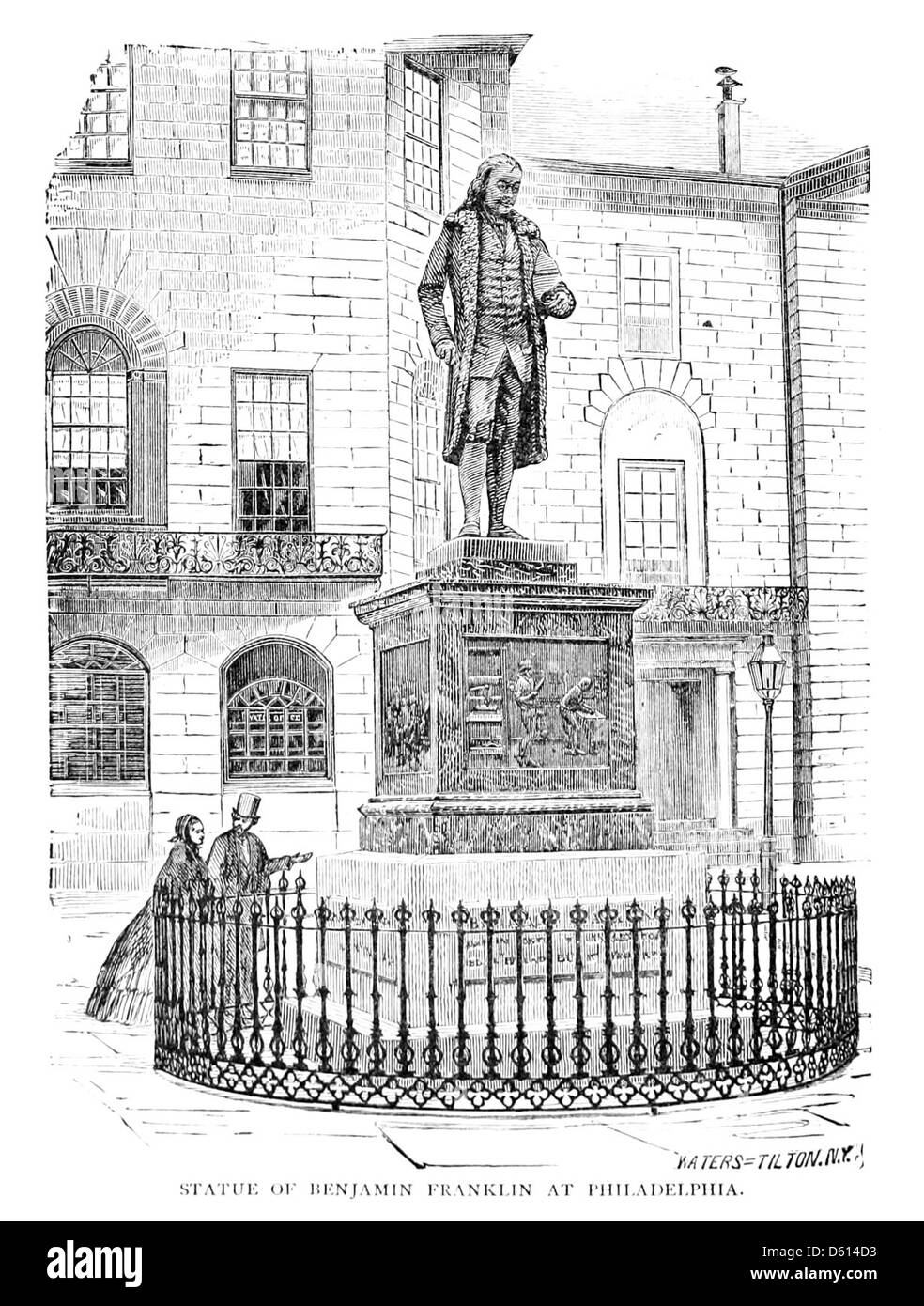 Cette image de 1884 représente un vol familial près de leur domicile, peut-être une représentation historique des débuts de l'aviation ou de la montgolfière. Le vol montre une famille aventureuse explorant le ciel à la fin du XIXe siècle, capturant l'excitation du vol pendant cette période. Banque D'Images