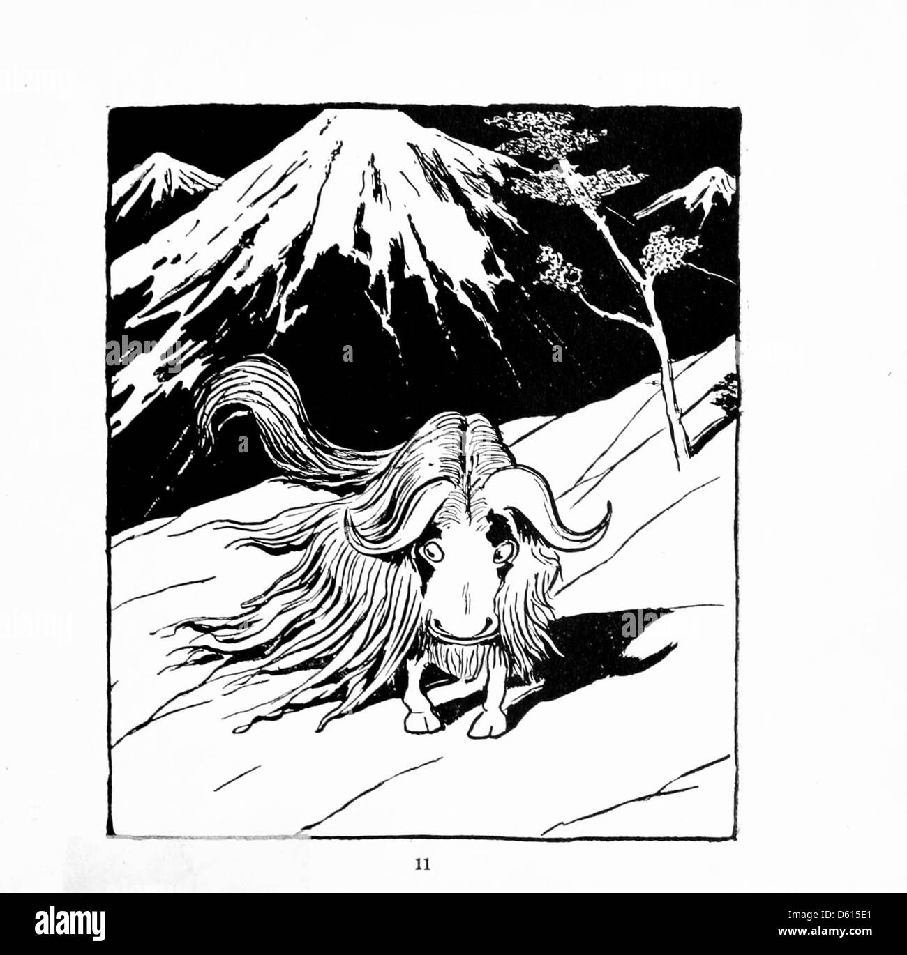 Cette introduction de 1899 initie les jeunes lecteurs aux bases de l'histoire naturelle, mettant en vedette des animaux, des plantes et d'autres éléments du monde naturel. L'image représente probablement un yak, un grand bœuf sauvage domestiqué trouvé dans la région himalayenne, soulignant son rôle dans l'environnement et son interaction avec la nature. Banque D'Images