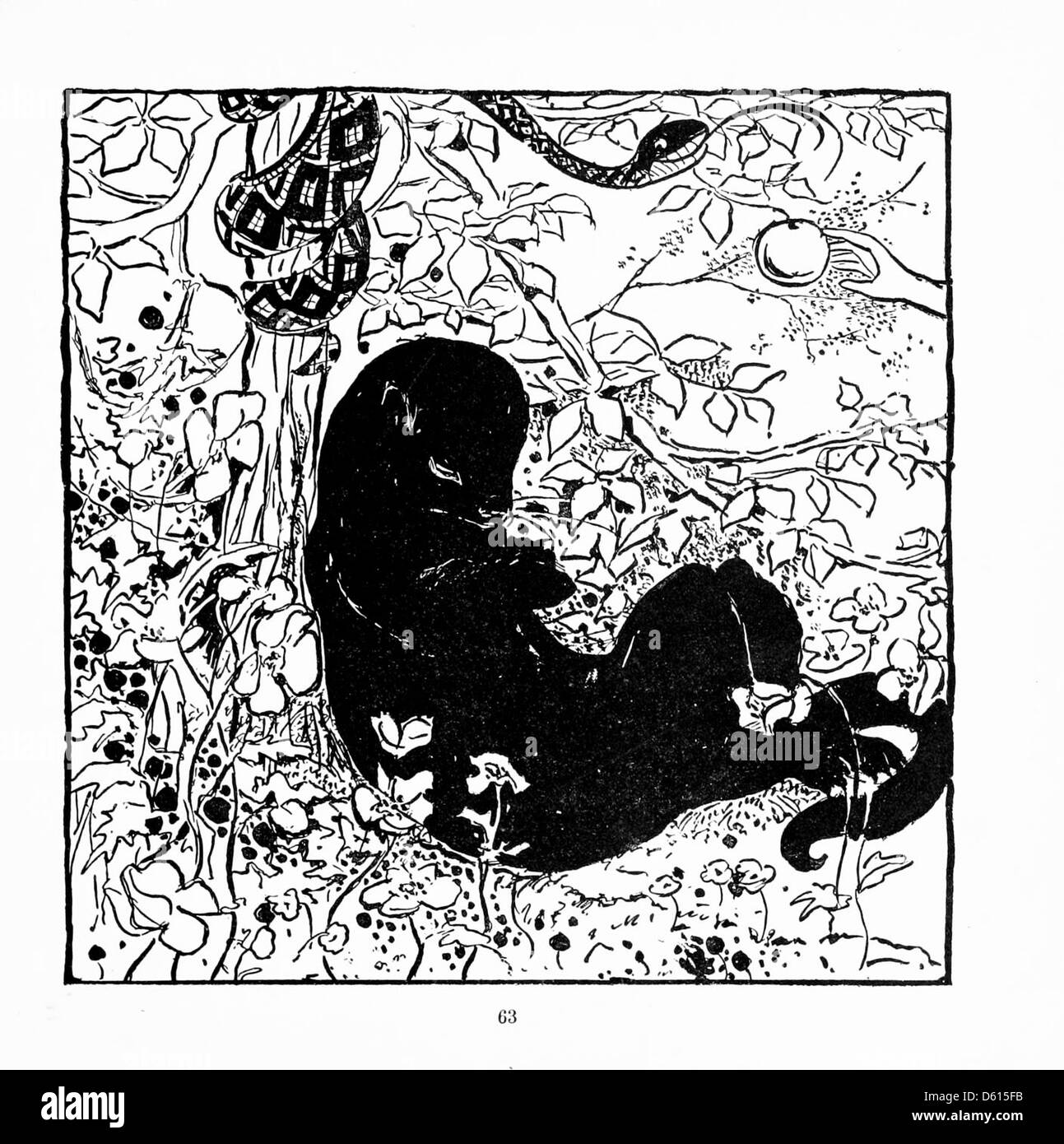 Une illustration tirée de « A Child’s Primer of Natural History », publiée en 1899, représentant une mangouste, un petit mammifère carnivore originaire d’Asie et d’Afrique. Banque D'Images