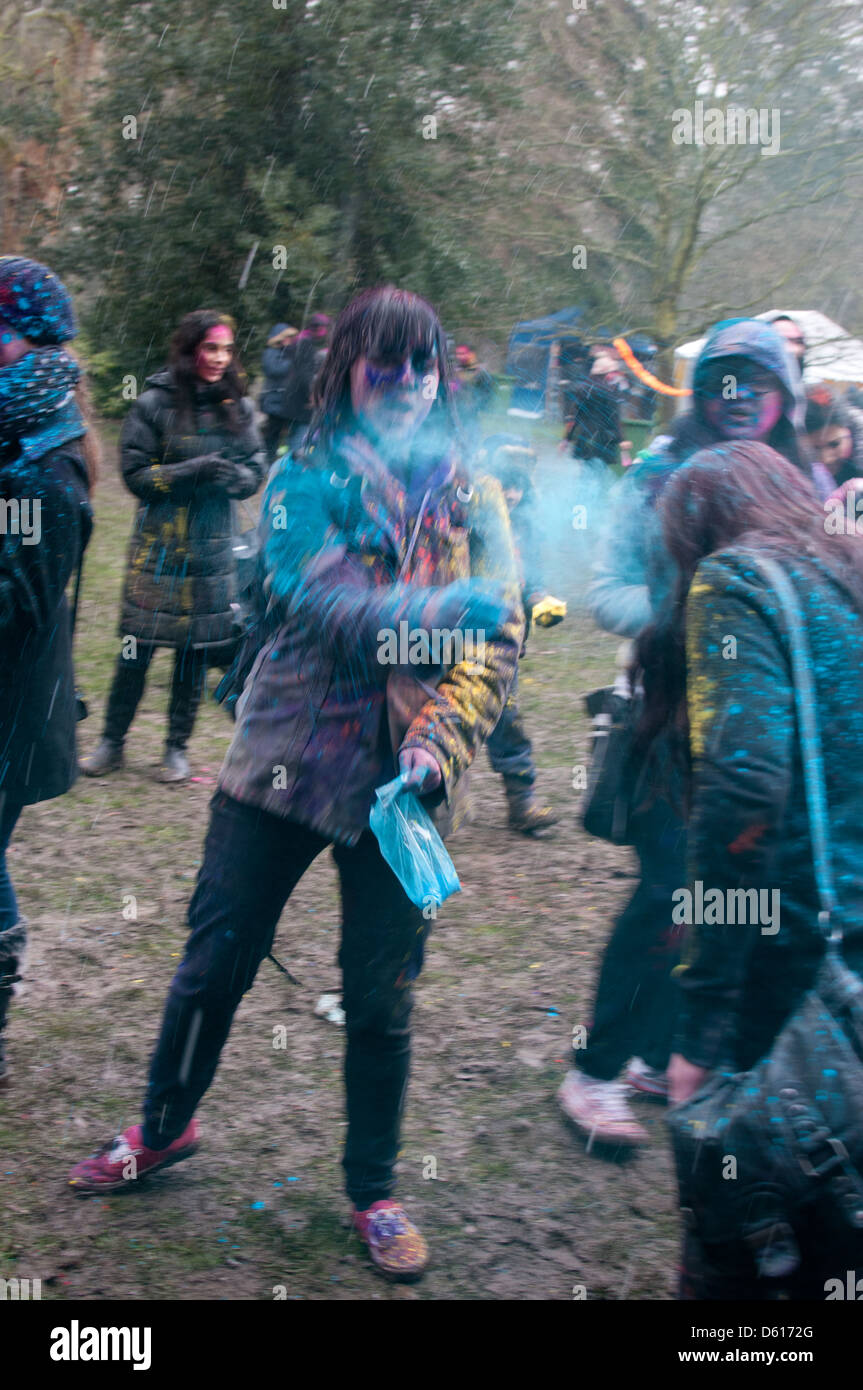 Twickenham Festival Holi Banque D'Images