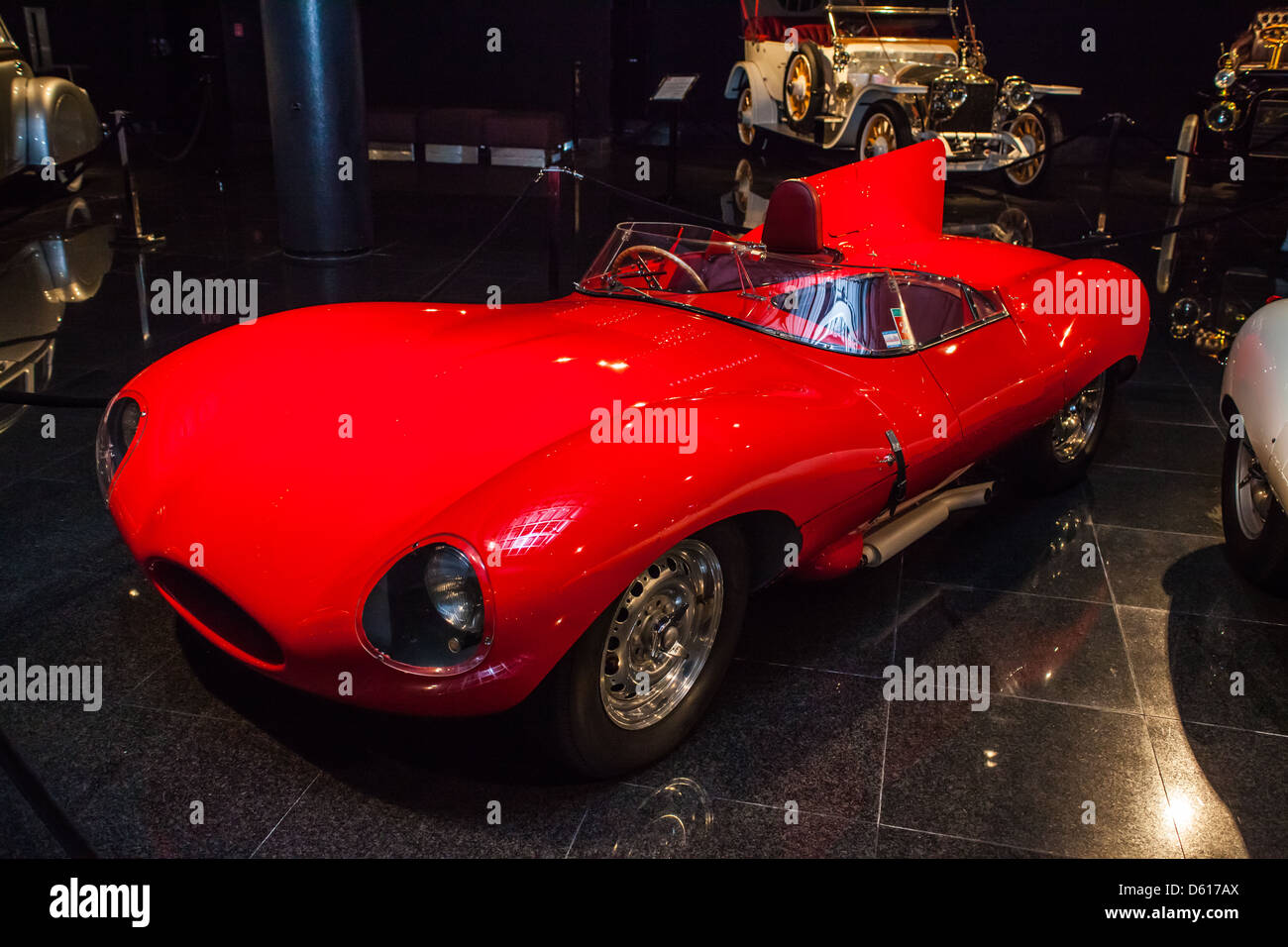 Une Jaguar D type roadster 1956 Banque D'Images