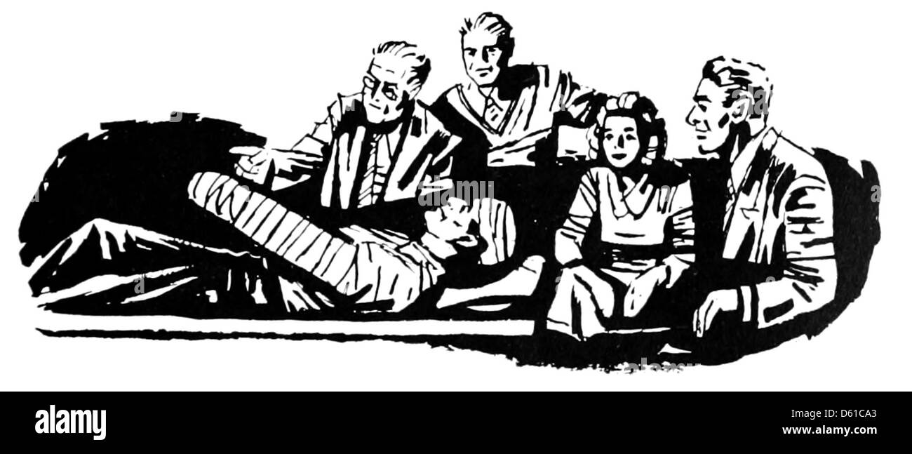 Un manuel de défense civile de 1951 offrant des instructions provisoires pour les écoles et les collèges, mettant l'accent sur la préparation aux situations d'urgence, les arrangements d'abris et l'aide médicale comme les bandages. Il fournit des conseils aux établissements d'enseignement pour protéger les étudiants et le personnel en cas d'urgence ou d'attaque. Banque D'Images