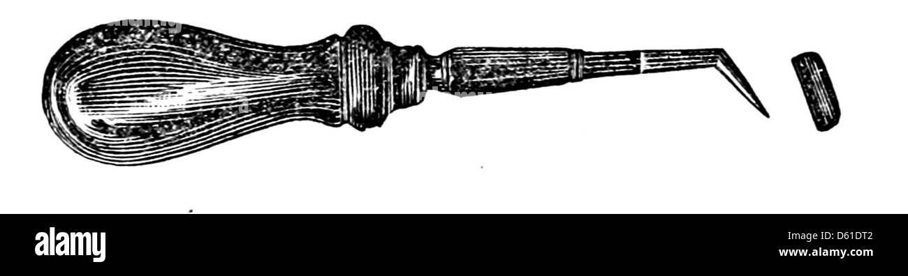 Ce manuel de 1868 sur l'extraction des dents donne un aperçu historique des pratiques dentaires du 19e siècle. Le livre comprend des instructions et des outils utilisés par les dentistes pour l'extraction dentaire pendant cette période. Banque D'Images