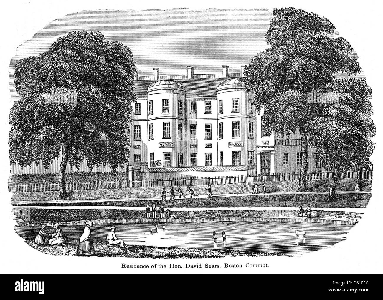 Ce livre illustré de 1860 offre un compte rendu détaillé des États-Unis, mettant en évidence leur position géographique, leurs ressources agricoles et leurs richesses minérales. Le livre comprend une représentation de Boston Common, l'un des principaux monuments du Massachusetts. Banque D'Images