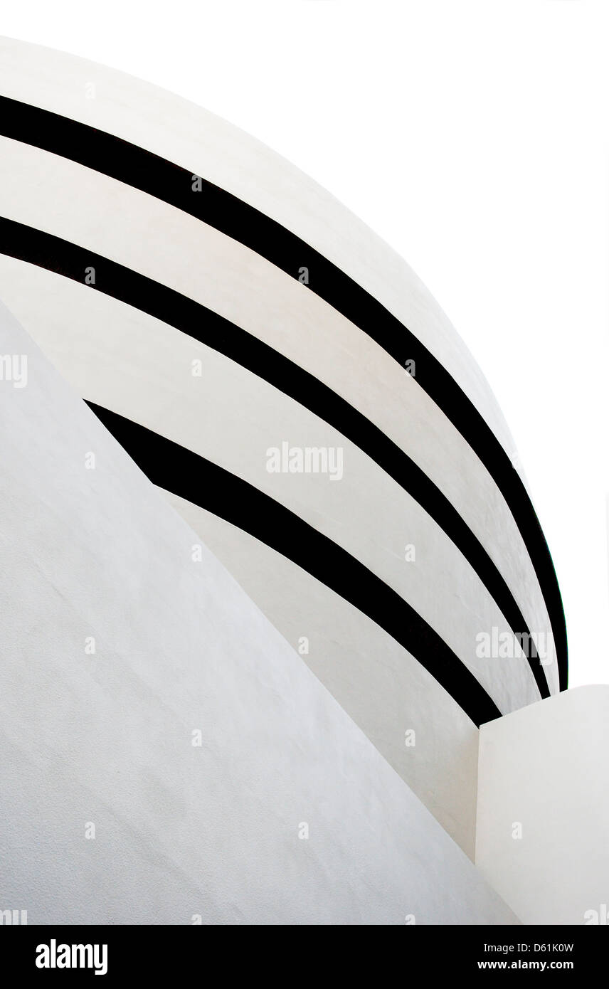 Détail de l'édifice de la Solomon R. Guggenheim Museum, de l'Upper East Side, Manhattan, New York, USA, PublicGround Banque D'Images