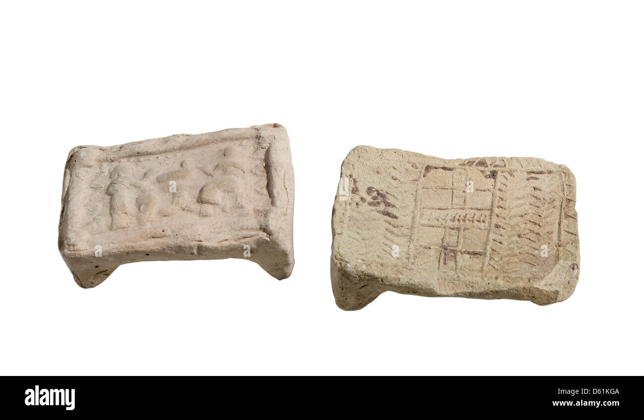 Des ex-voto en terre cuite 2ème millénaire BCE Banque D'Images