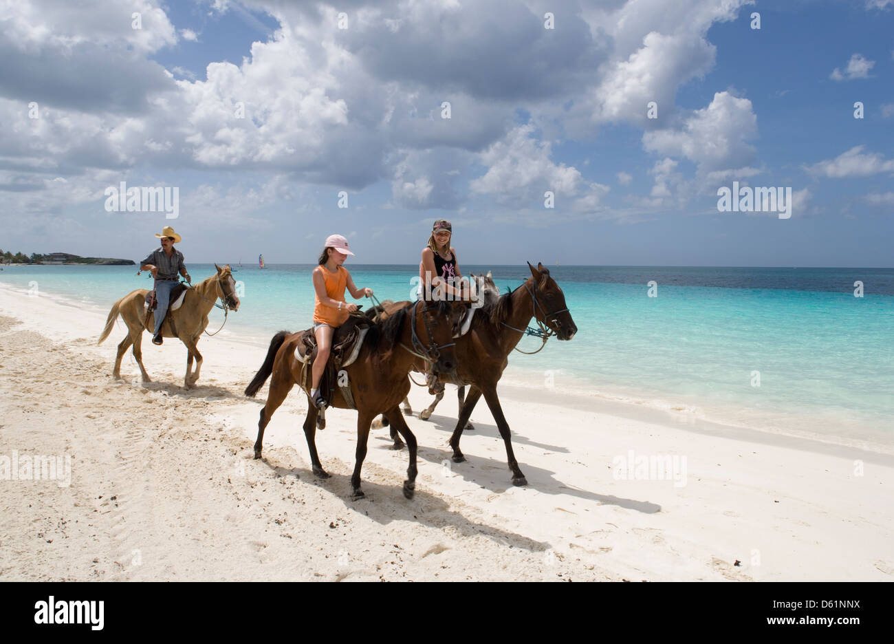 JARDINES del Rey : Cayo Coco / équitation Banque D'Images